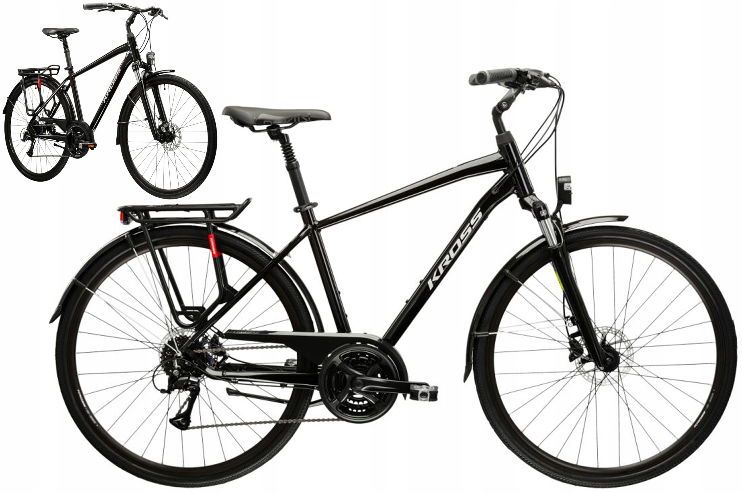 Rower trekkingowy 28" Kross Trans 4.0 rama L 21" czarny szary R24