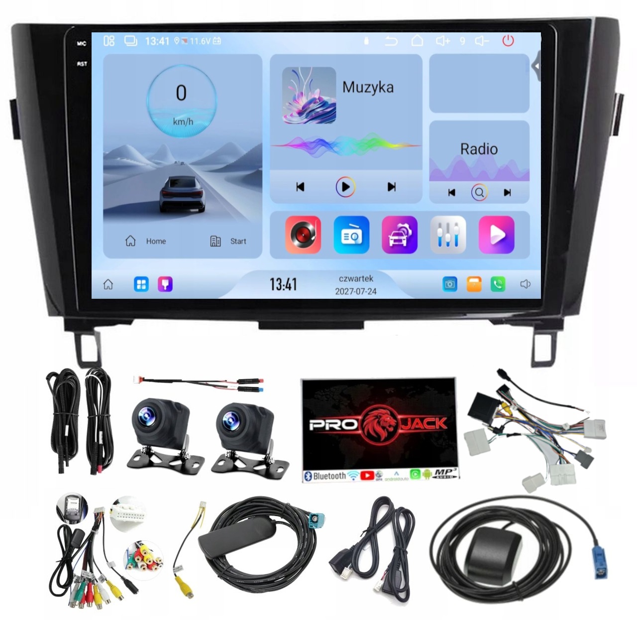 Rádio Navigácia Carplay Android Nissan Qashqai J11 2013-2021 4GB 64GB Sim