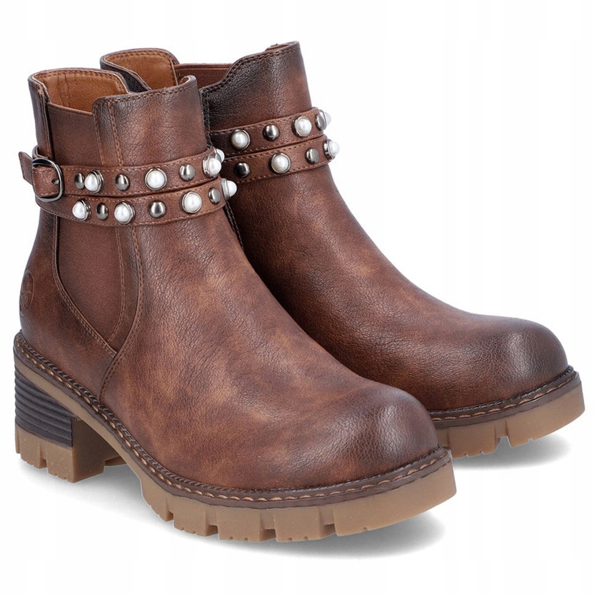Dámské kotníkové boty Rieker 92064-25 Brown hnědé Eko Kůže VEL.38