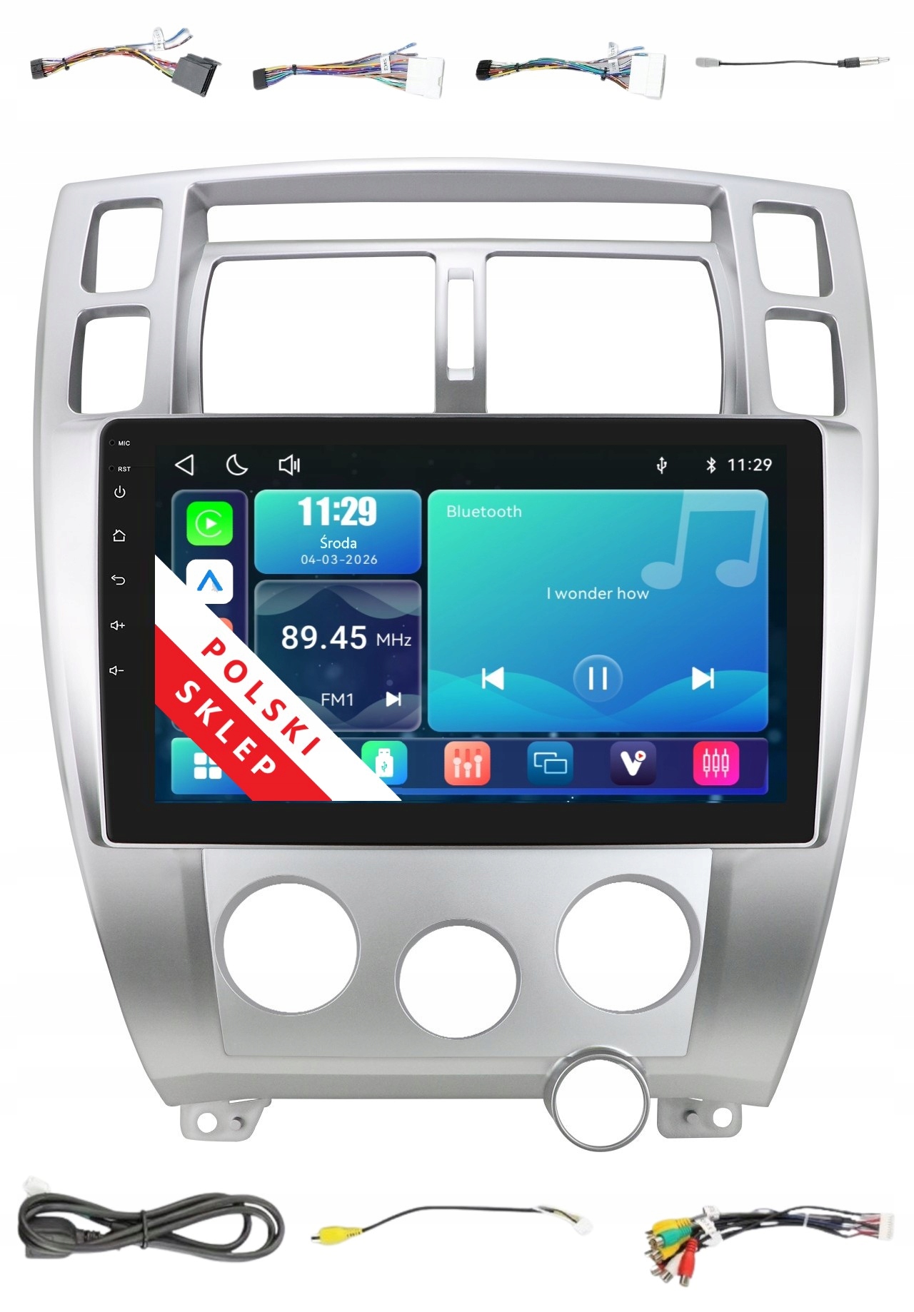 10,1" Qled Rádio 2DIN Navigace Linux Hyundai Tucson 1 A Apple Carplay