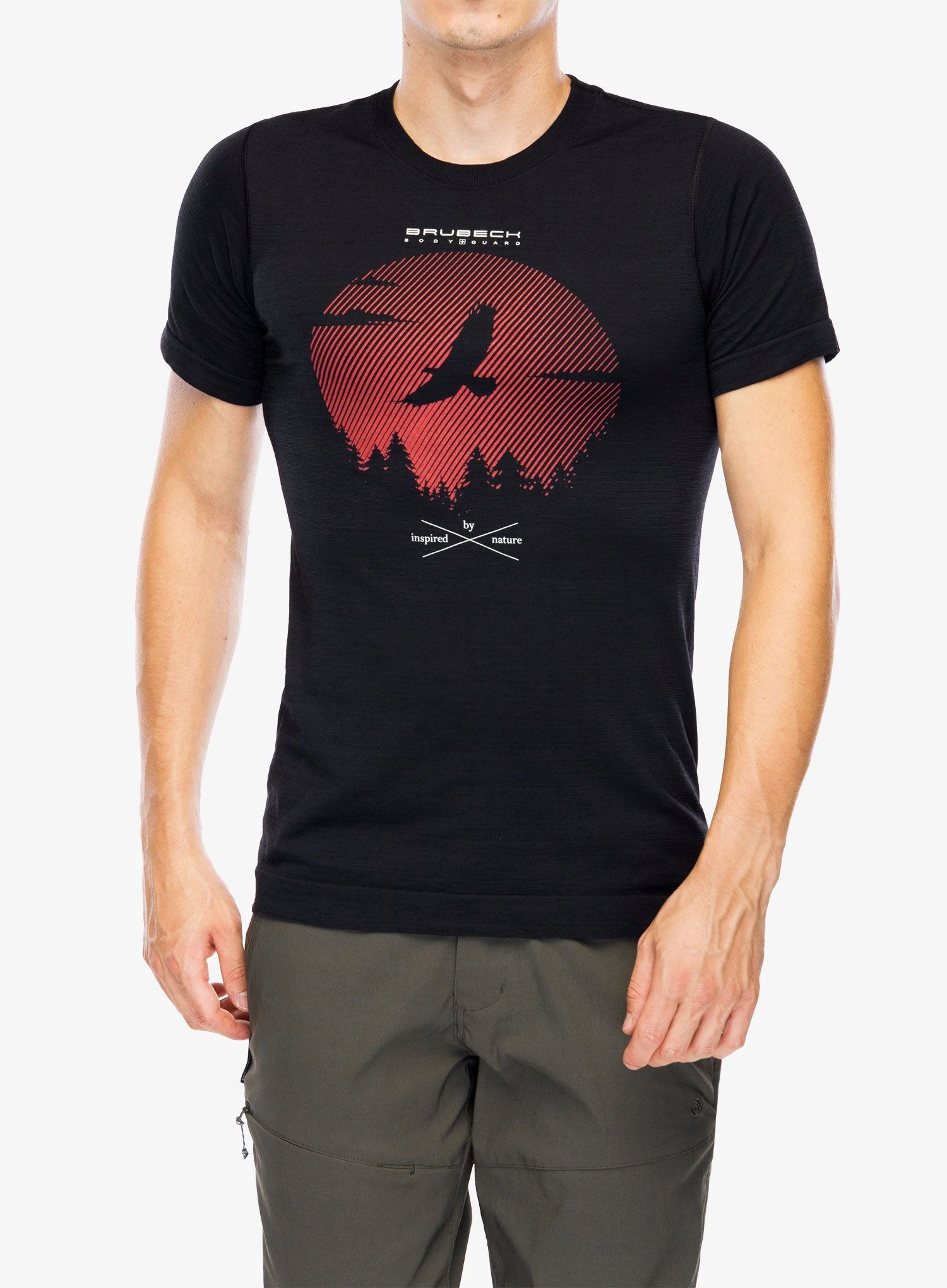 Koszulka szybkoschnąca Brubeck Outdoor Wool Pro T-Shirt black XXL