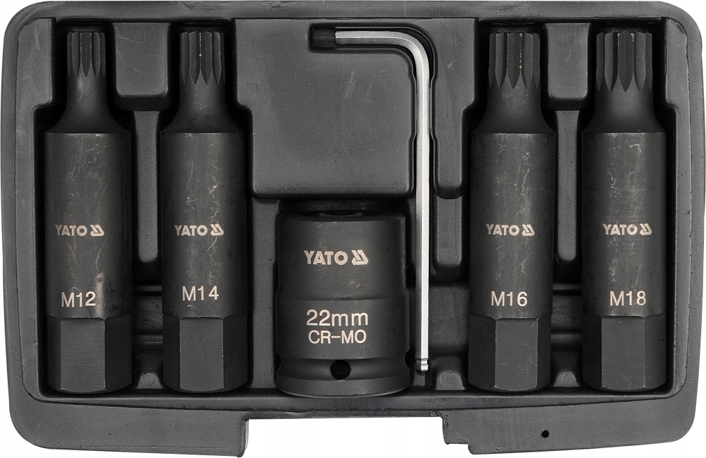 Yato Sada Úderových Bitov Spline 3/4', 6 Ks