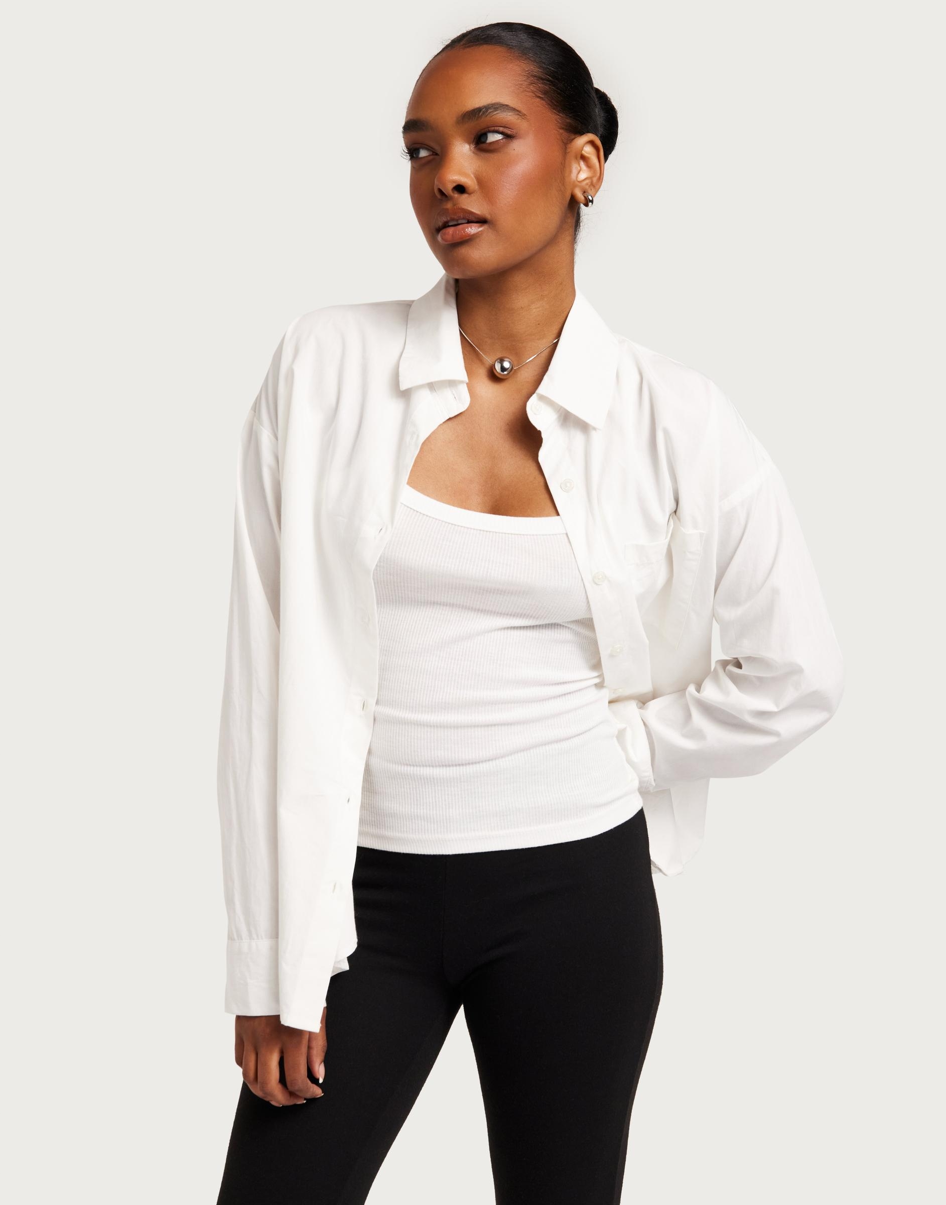 NELLY BIAŁA KOSZULA KOŁNIERZYK D7Q NG5__S Rozmiar S