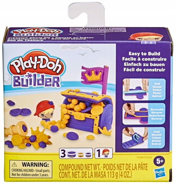 

Play Doh Ciastolina Skarb Piratów 3 Tubki Builder