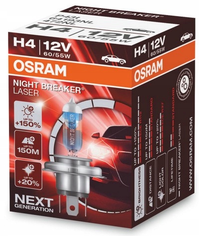 

Żarówka H4 Night Breaker Laser 64193NL Osram