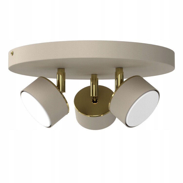 Stropní Svítidlo Axis Stropní Svítidlo 3 Béžová GX53 Regulovatelné Spoty Moderní Zlatá