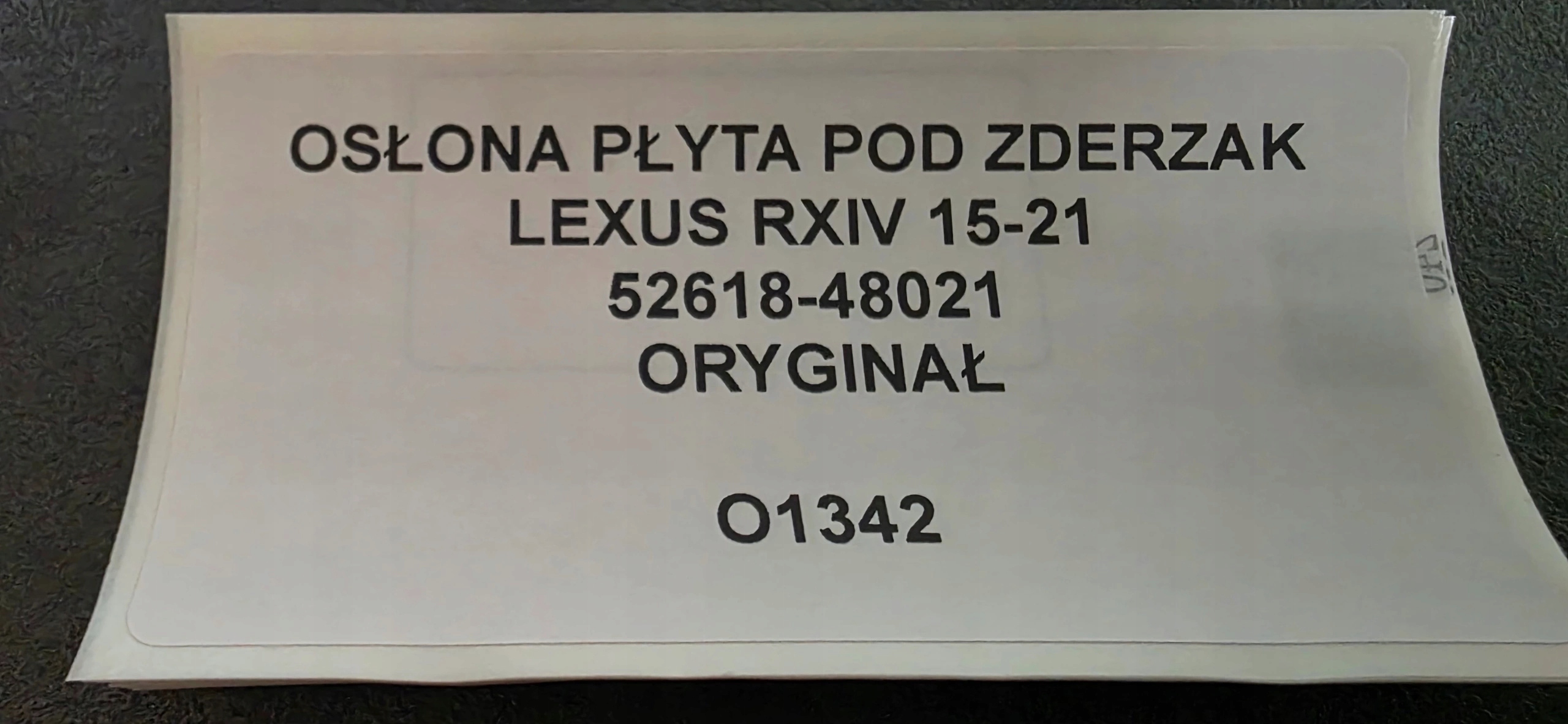 Blende Abdeckung abdeckung unter Stoßstange LEXUS RX IV 15-21 Original 52618-48021