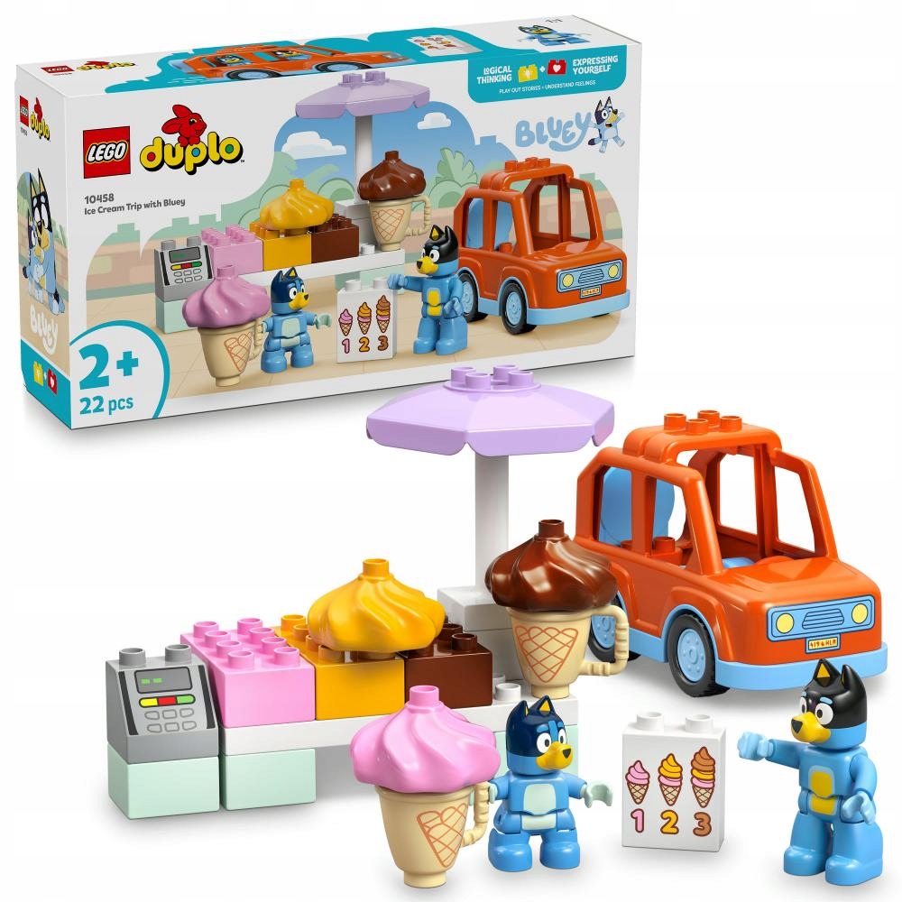 Lego 10458 Duplo Bluey Wyprawa po lody z Blue