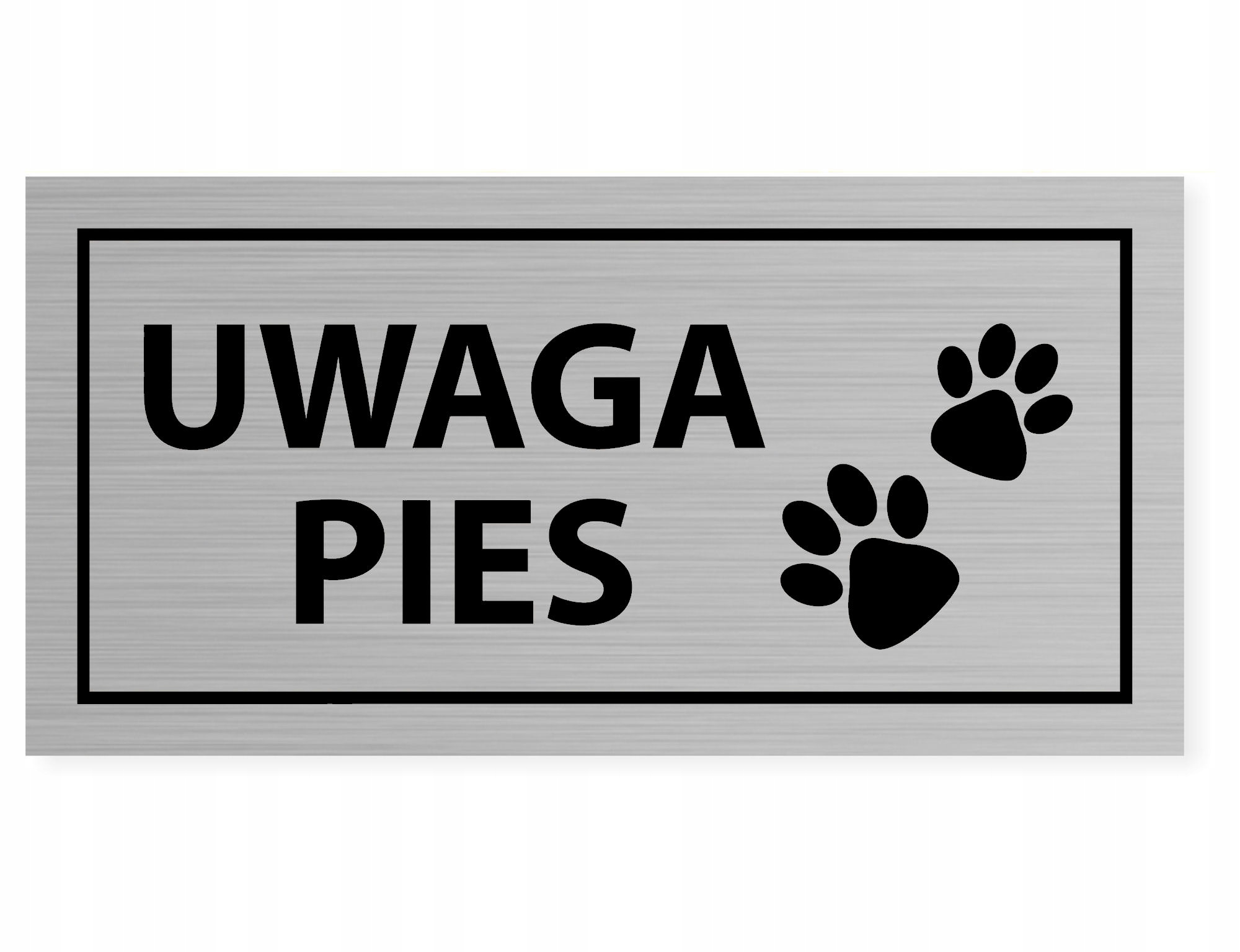 

Tabliczka 20x10 Uwaga Zły Pies Groźny Aluminiowa