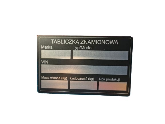 Tabliczka Znamionowa Zastępcza Grawerowana- Uniwersalna