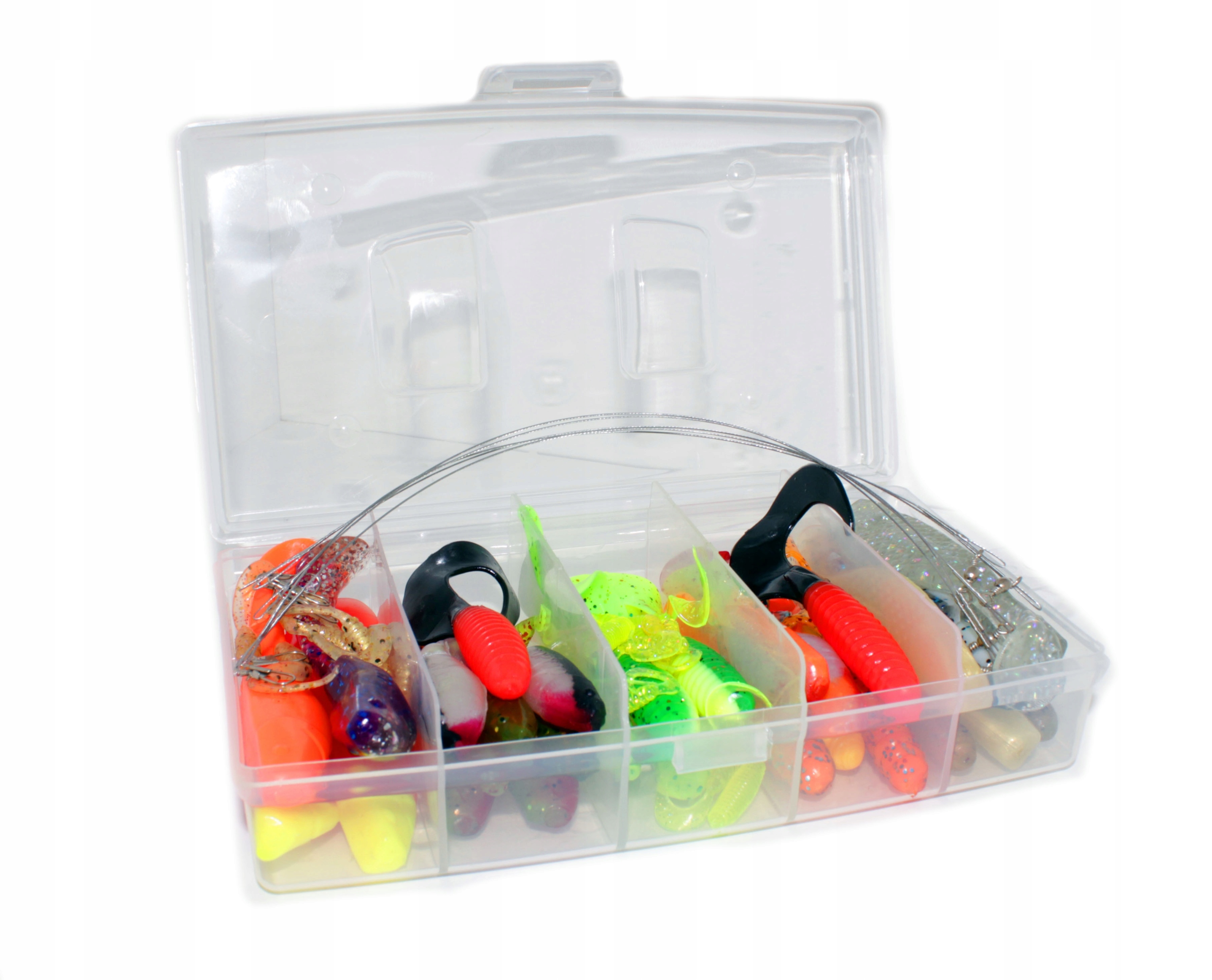 ZESTAW 66 PRZYNĘT SPINNINGOWYCH W PUDEŁKU PREZENT ŚWIĘTA SZCZUPAK SANDACZ Kod producenta Zestaw_kopyto_RELAX