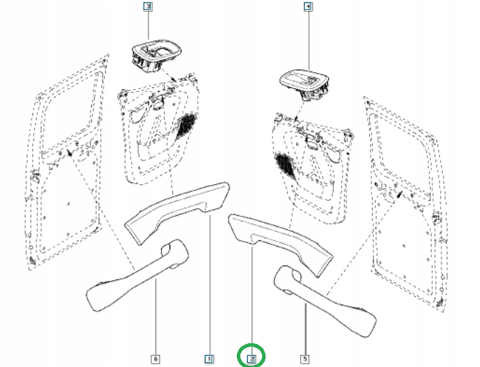 ZASLEPKA UCHWYT DRZWI MASTER III MOVANO PRAWY ORYG Part number 8200730607