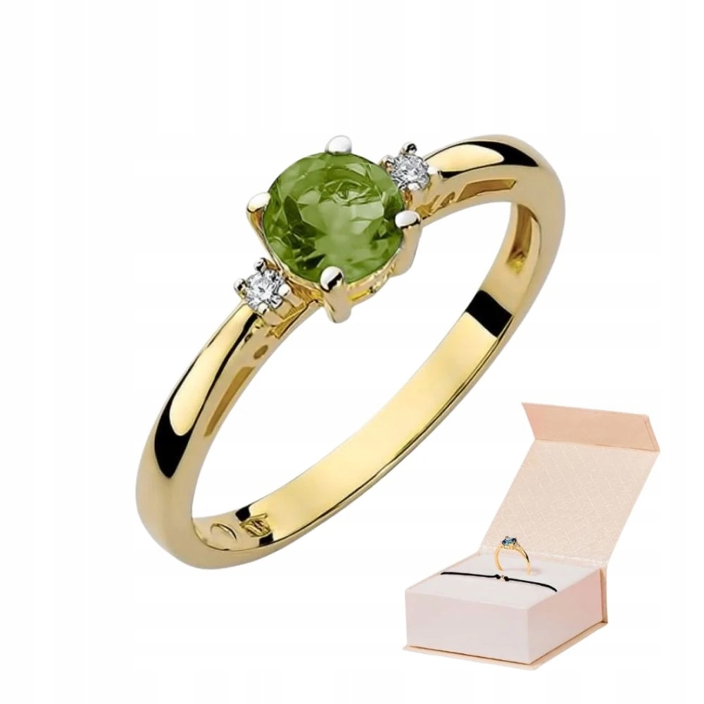 Prstýnek S Olivínem 585 0,60ct Certifikát Zlatý Náramek