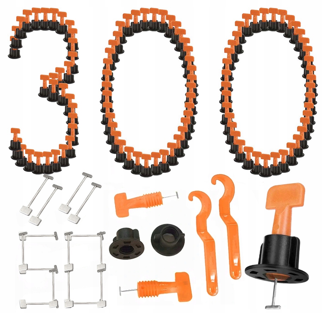 

300x System Poziomowania Płytek Klipsy v.2 Klucz