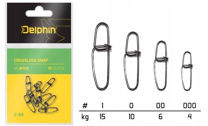 Agrafka Delphin Crosslock C-03/10szt BN/000