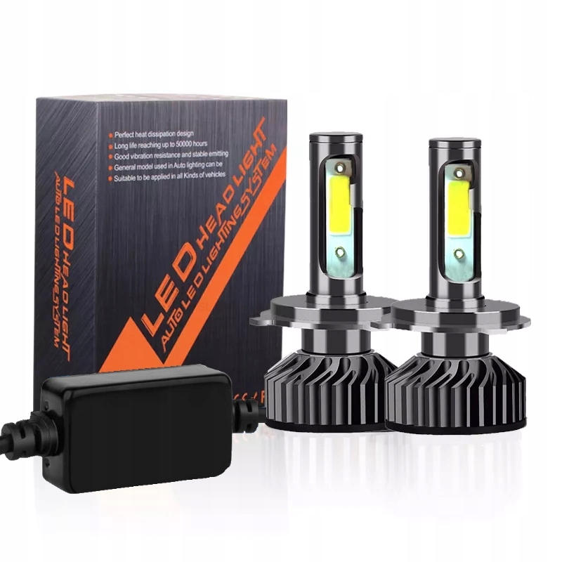 

Led H4 Mini Żarówki Cob 20000LM Canbus 100W Mocne