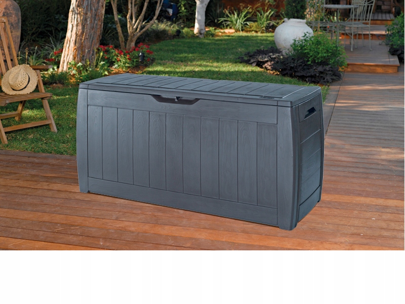 KETER SKRZYNIA 270L OGRODOWA BALKONOWA HOLLYWOOD Szerokość mebla 117 cm