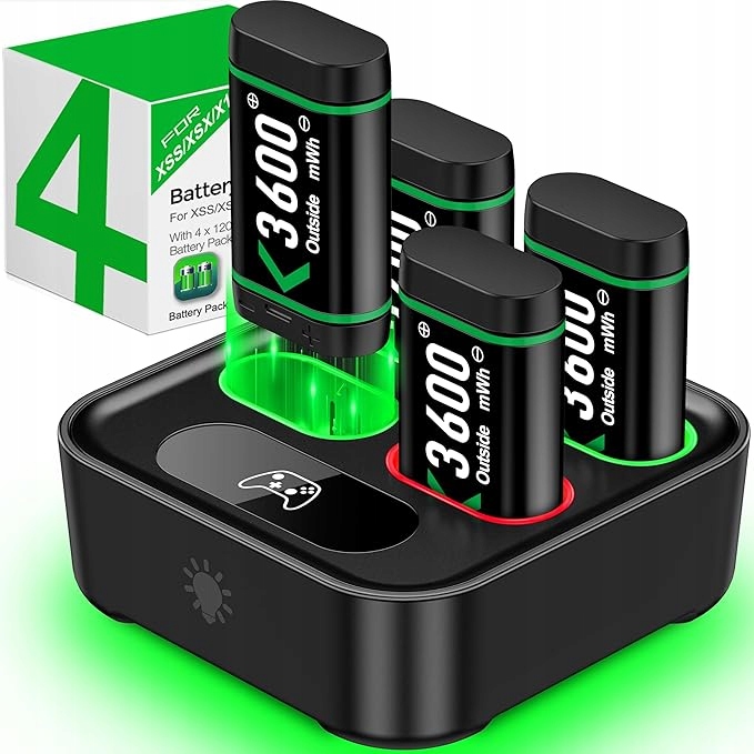 HEYLICOOL 4 akumulatory do kontrolera Xbox One o pojemności 3600 mWh OUTLET
