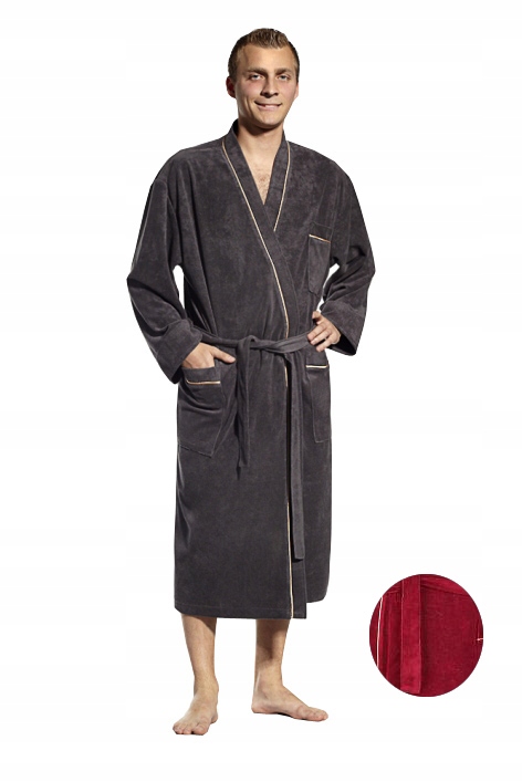 

Szlafrok męski duże rozmiary Frotte rozm 6XL bordo