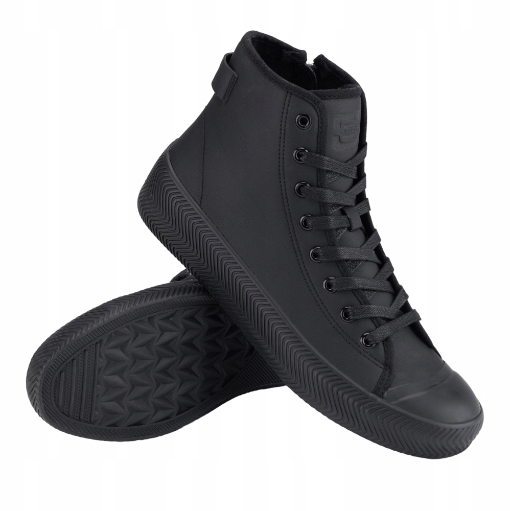 Pánské tenisky se zipem pro snadné obouvání, černé V1 OM-FOTH-0184 41