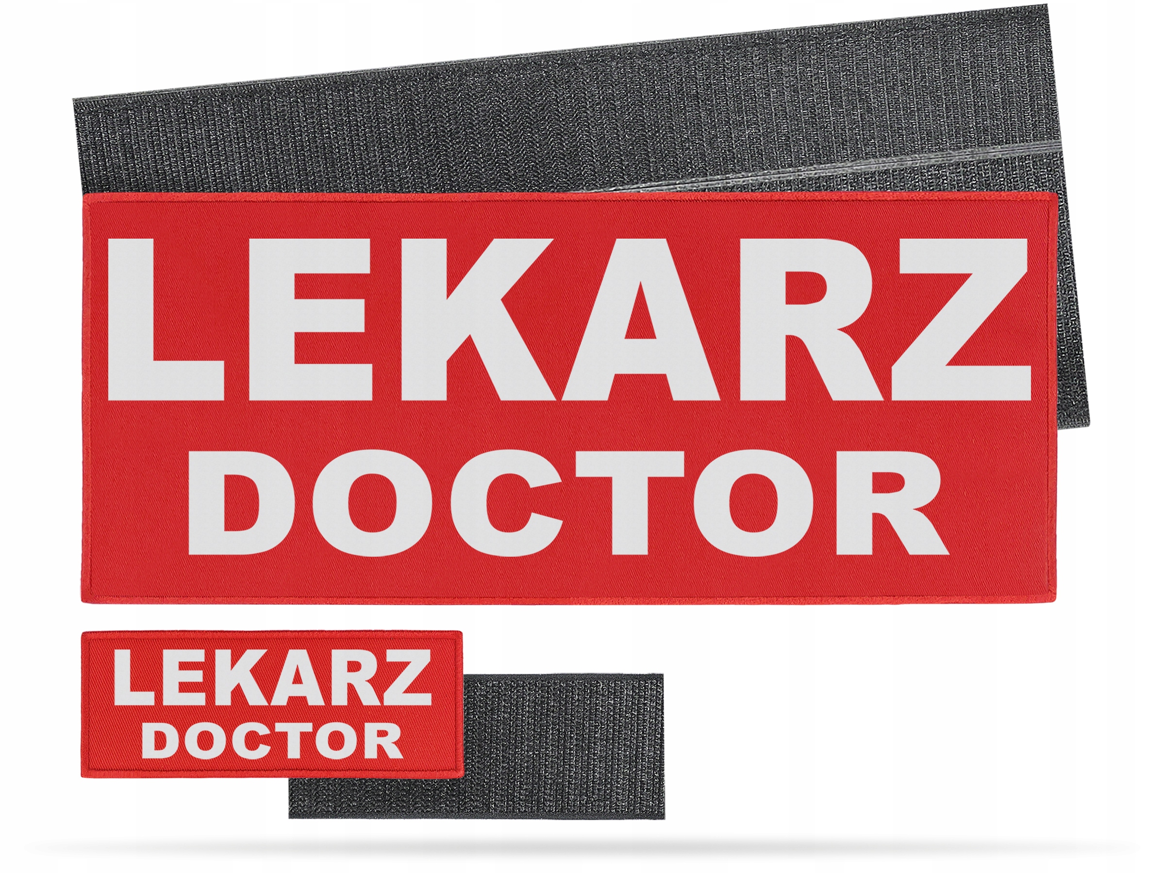 NASZYWKA ODBLASKOWA LEKARZ DOCTOR NA RZEPIE ZESTAW