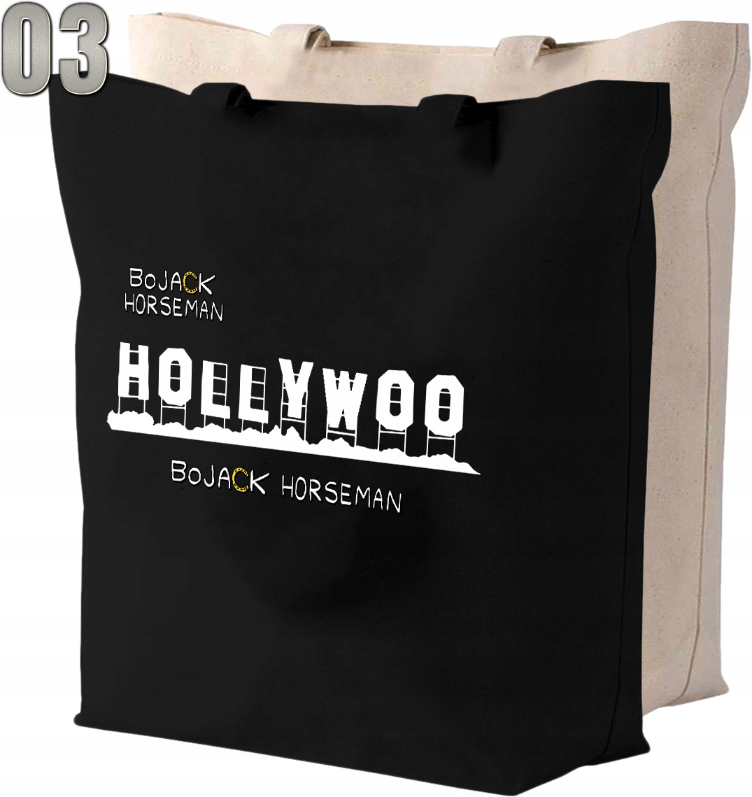 Torba bawełniana BOJACK HORSEMAN + IMIĘ Materiał dominujący bawełna