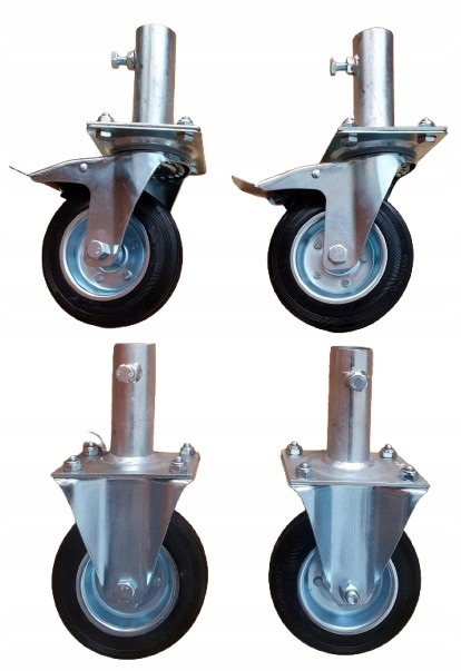 kola 4 ks varšavské lešení 160 mm 2 s brzdou 2 pevné