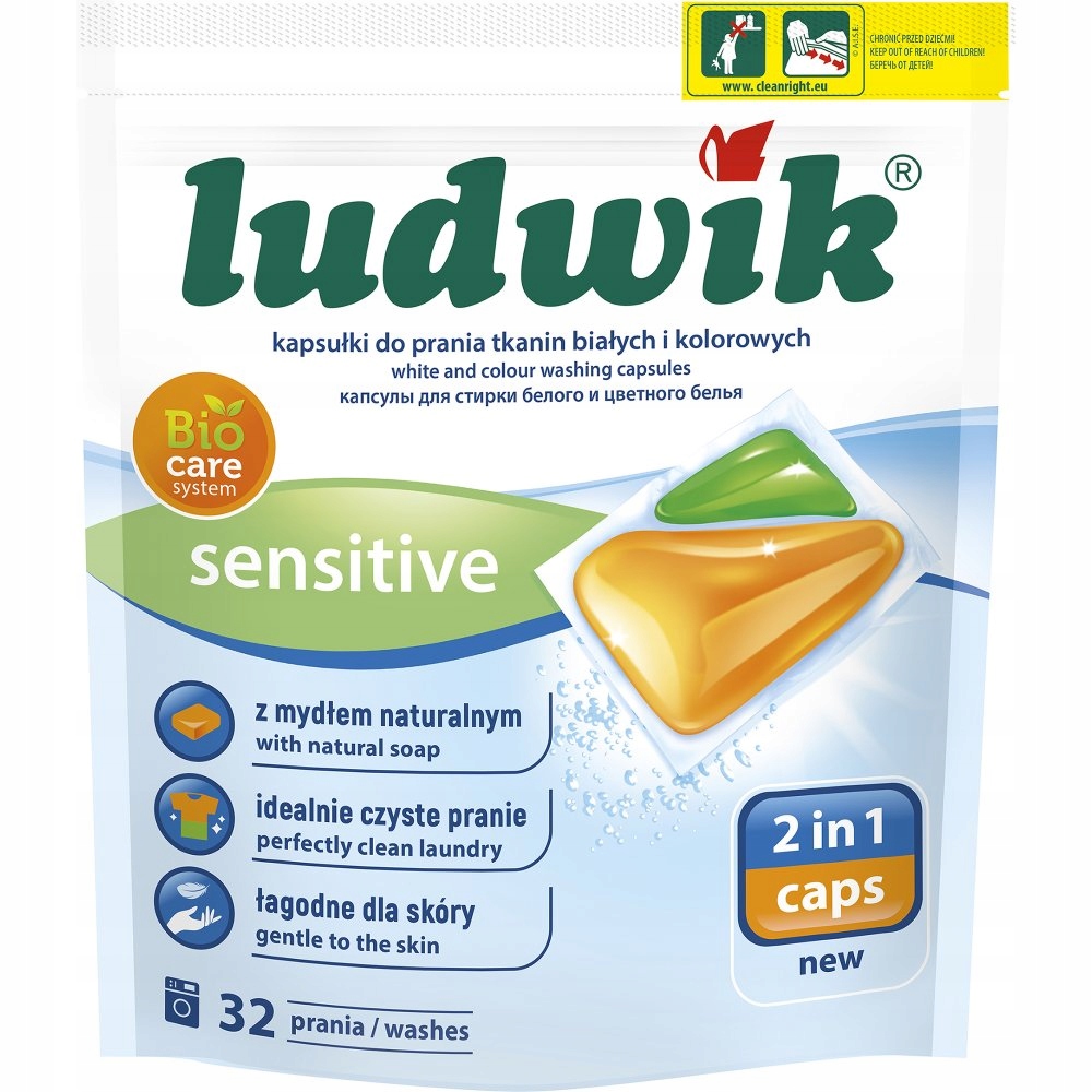 

Kapsułki do prania Ludwik Sensitive 2w1 32szt