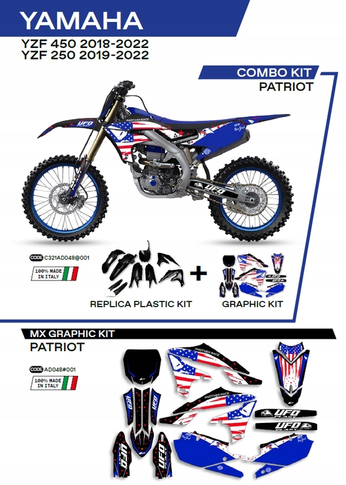 Ufo Sada plastov Yakit321001 Plus Sada nálepiek (olepiek) Yamaha Yzf