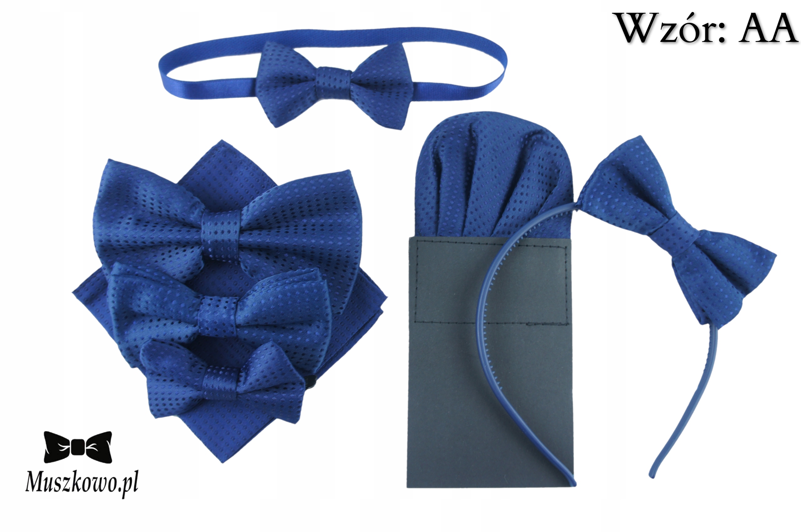 Granatowa Poszetka gotowa do marynarki kieszonki GROSZKI Marka inna