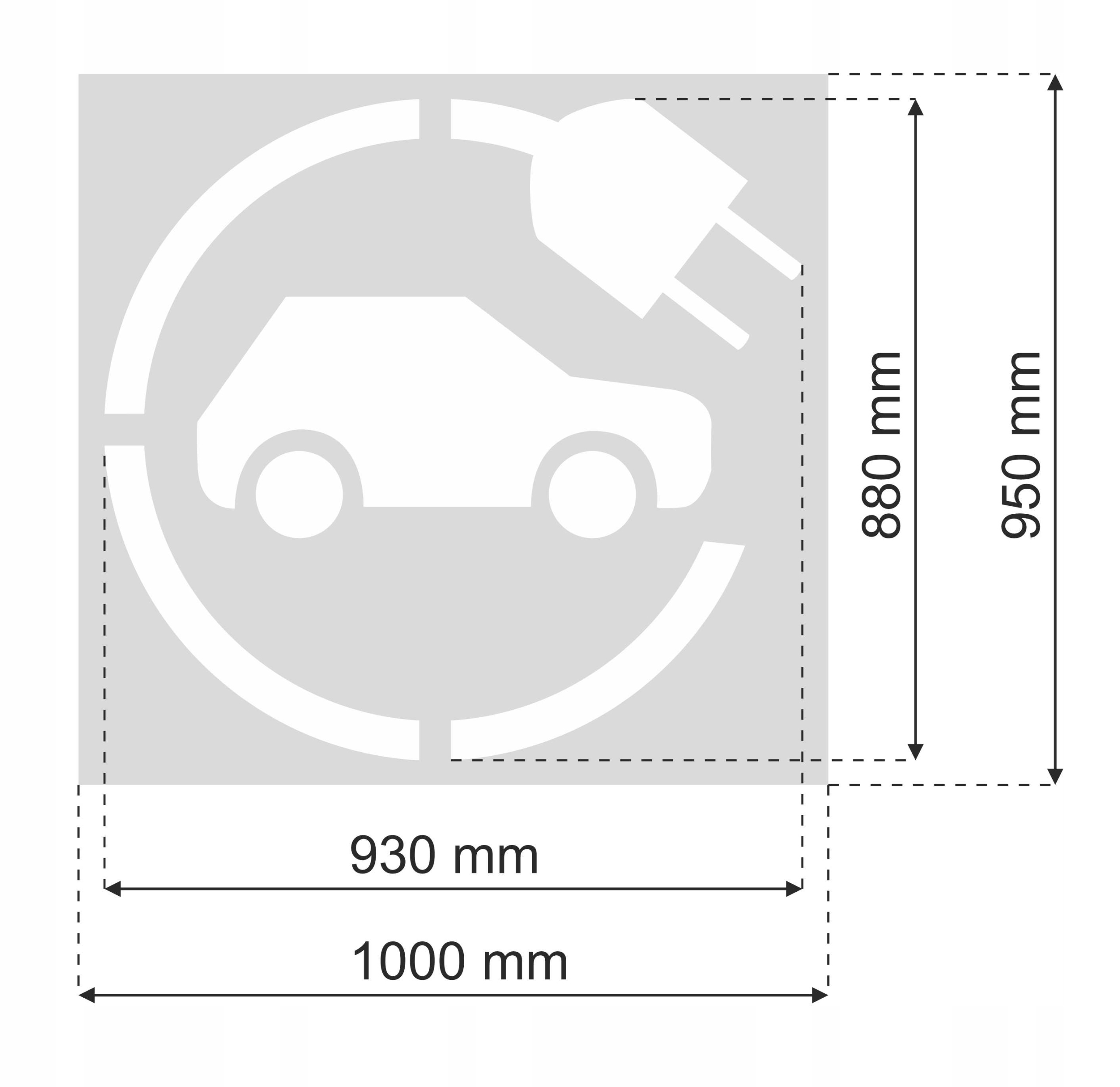 SZABLON MALARSKI ŁADOWANIE POJAZDÓW ELEKTRYCZNYCH