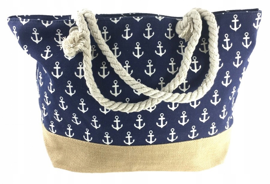 DUŻA TORBA PLAŻOWA ZAPINANA NA SUWAK - LATO 2024