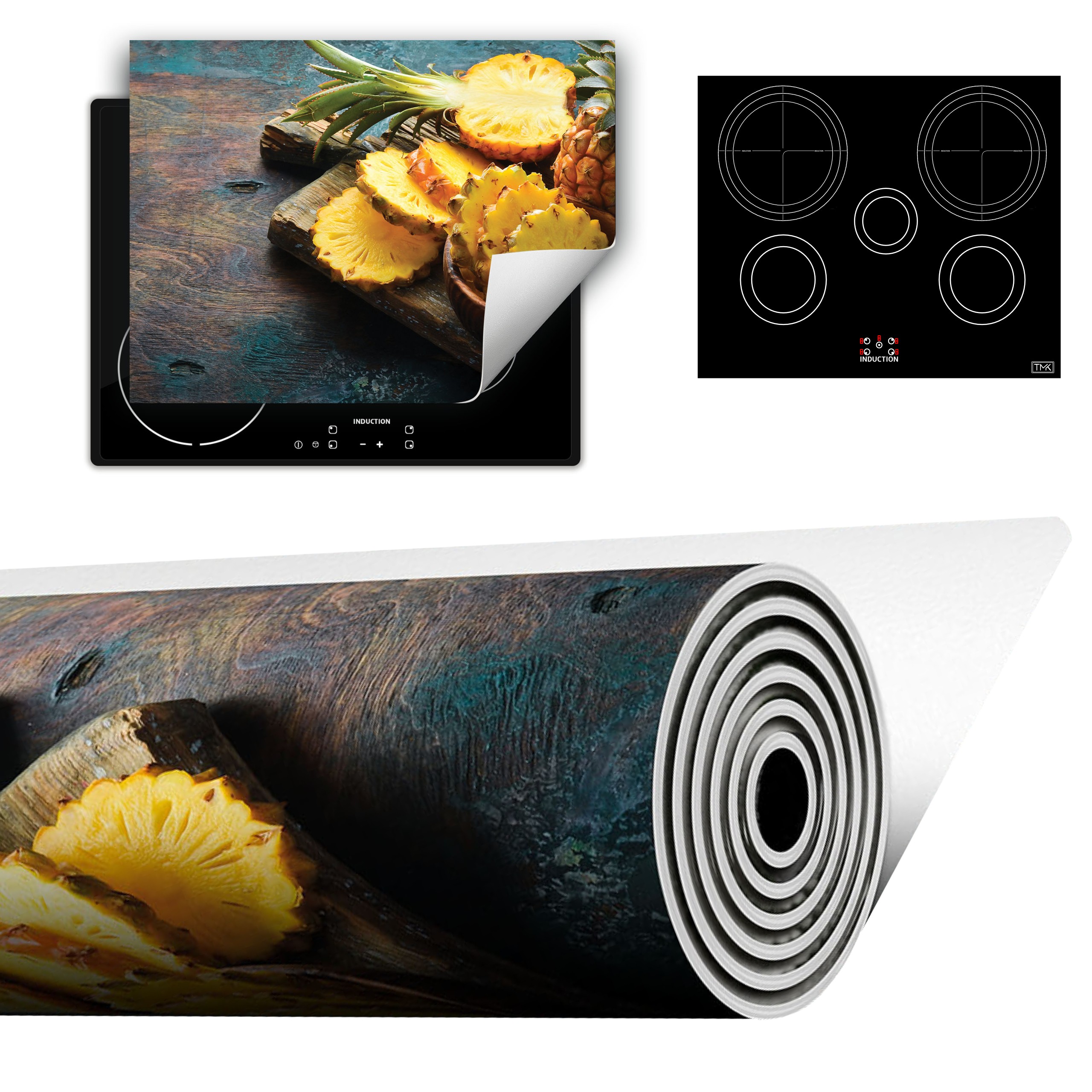 Vinylová Podložka Do Kuchyně Více Místa 70x52 ananas dřevo