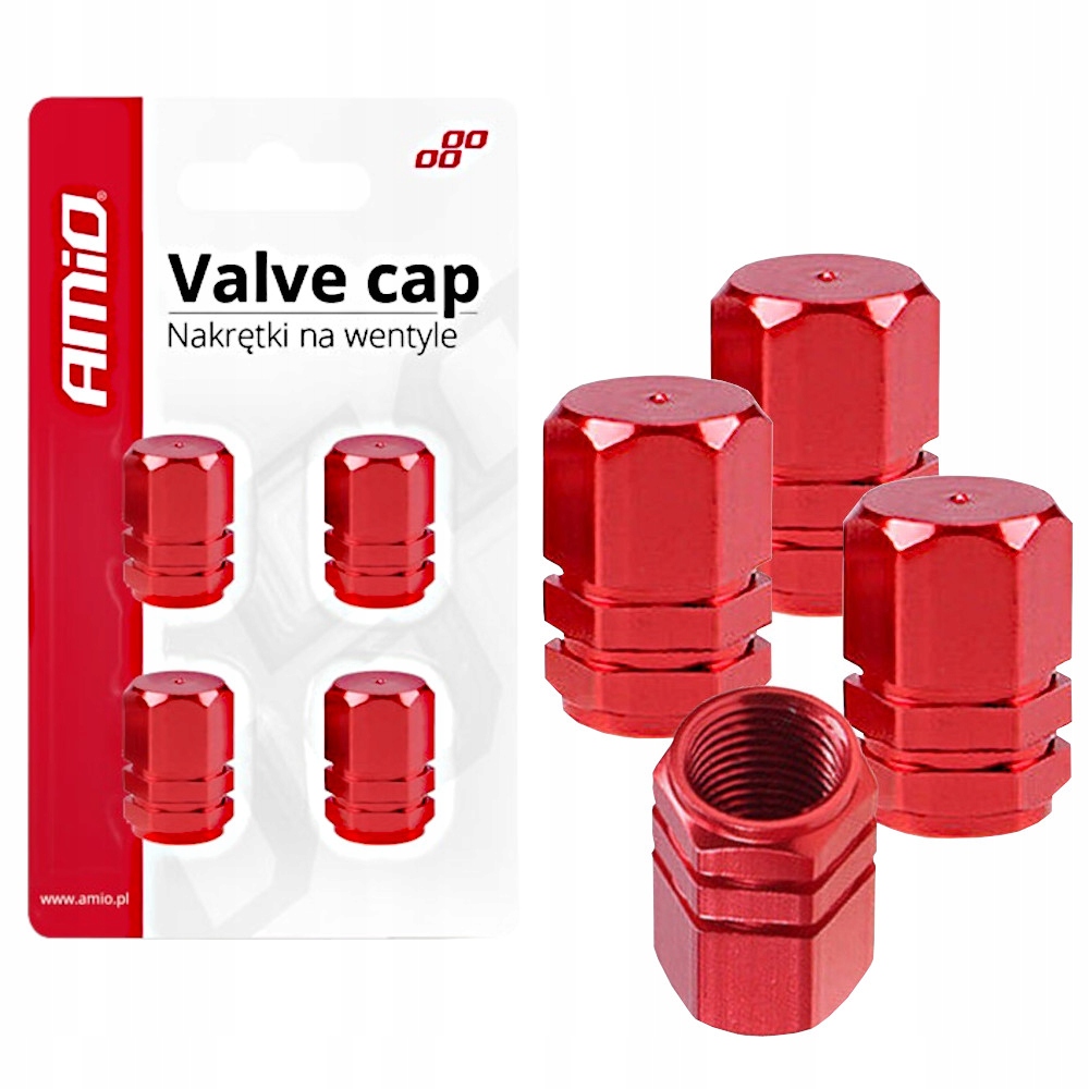 

Aluminiowe Nakrętki Na Wentyle Czerwone 4 Szt