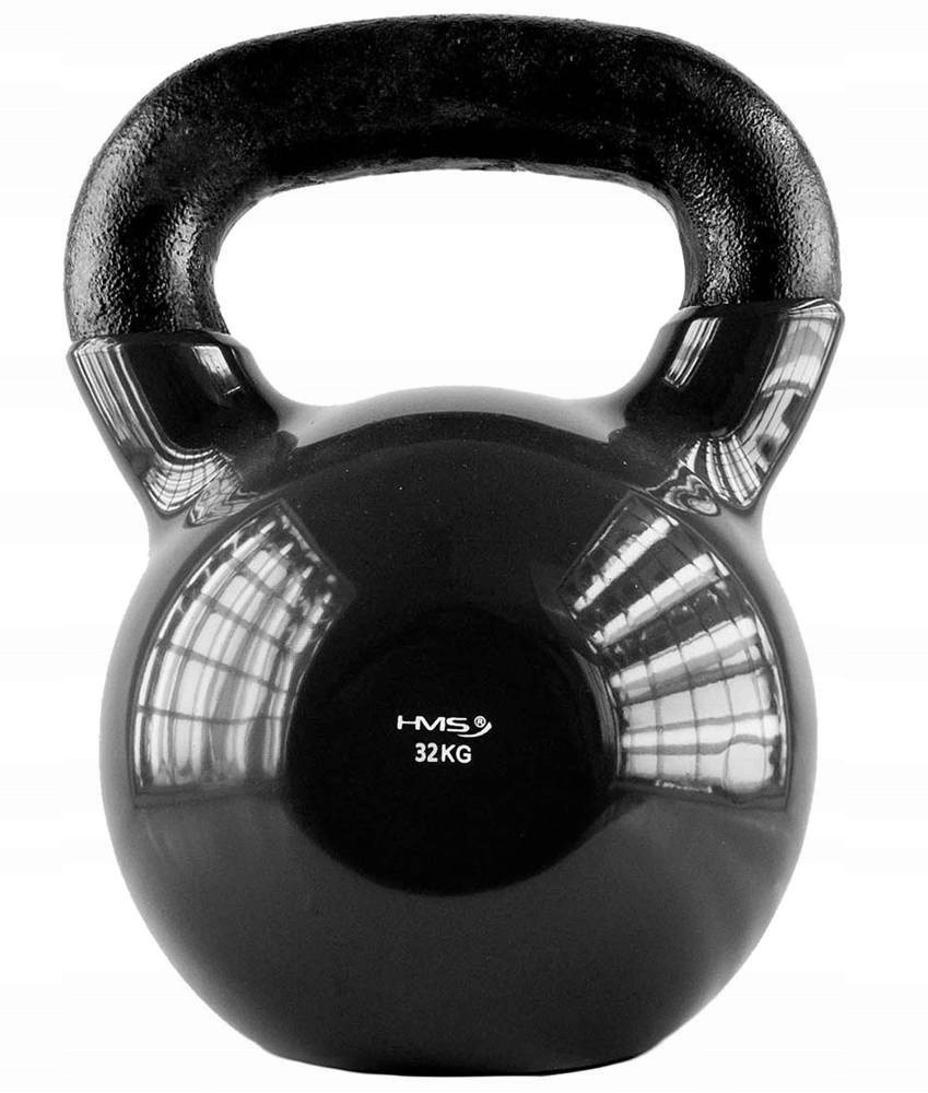 Kettlebell Litinová vinylová činka pro silový trénink Hms 32 kg