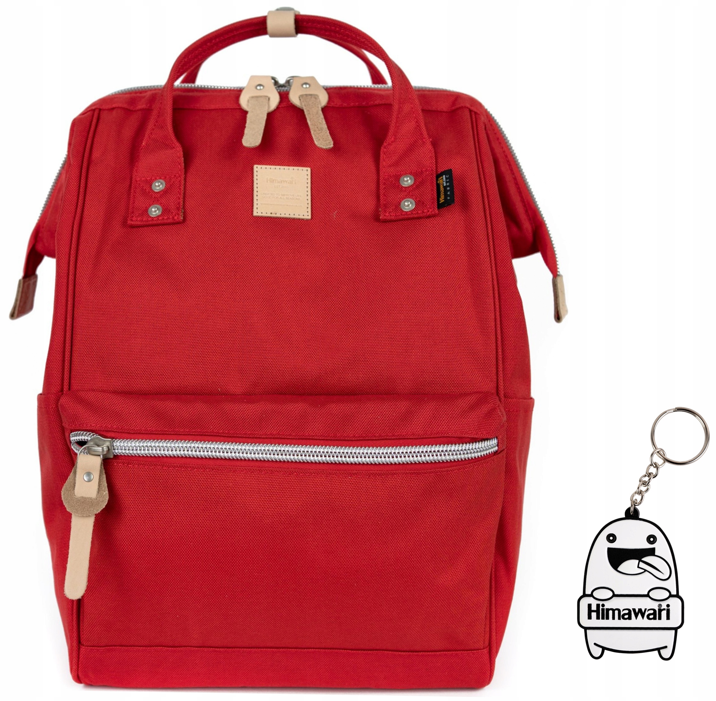 Batoh do školy Himawari Urban voděodolný, prostorný, na notebook, červený