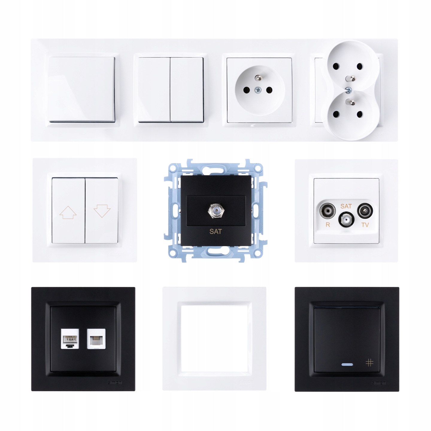 Simon 10 Ramka pojedyncza biała CR1/11 Seria Simon 10