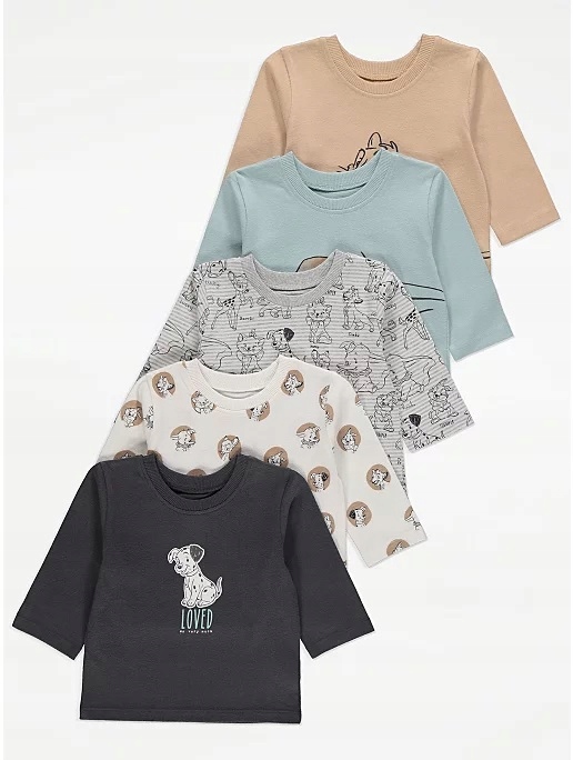 

George Disney Bluzka z nadrukiem 5-pak roz 74-80