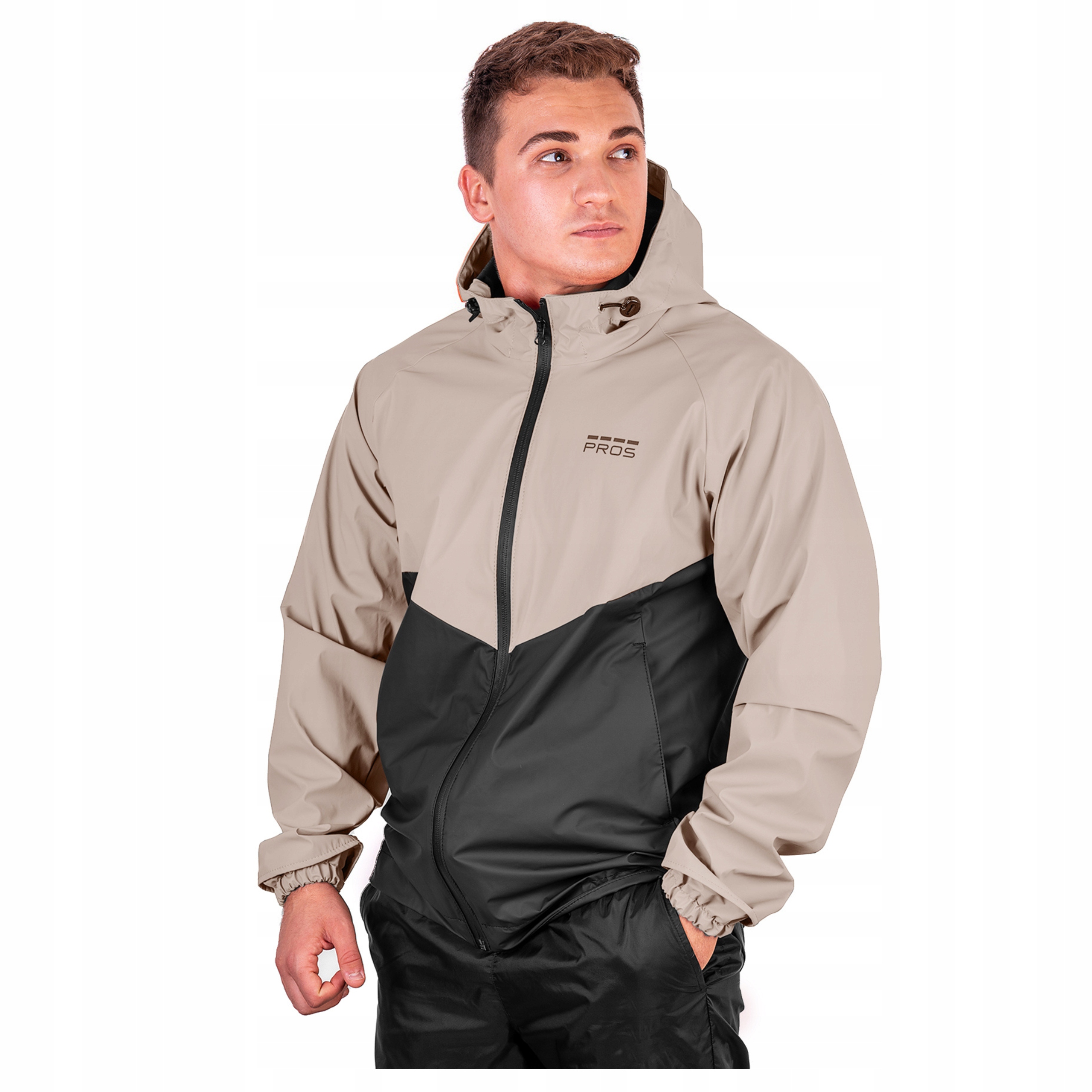 Softshellová bunda proti dešti s kapucí Jarní pánská na zip Pros