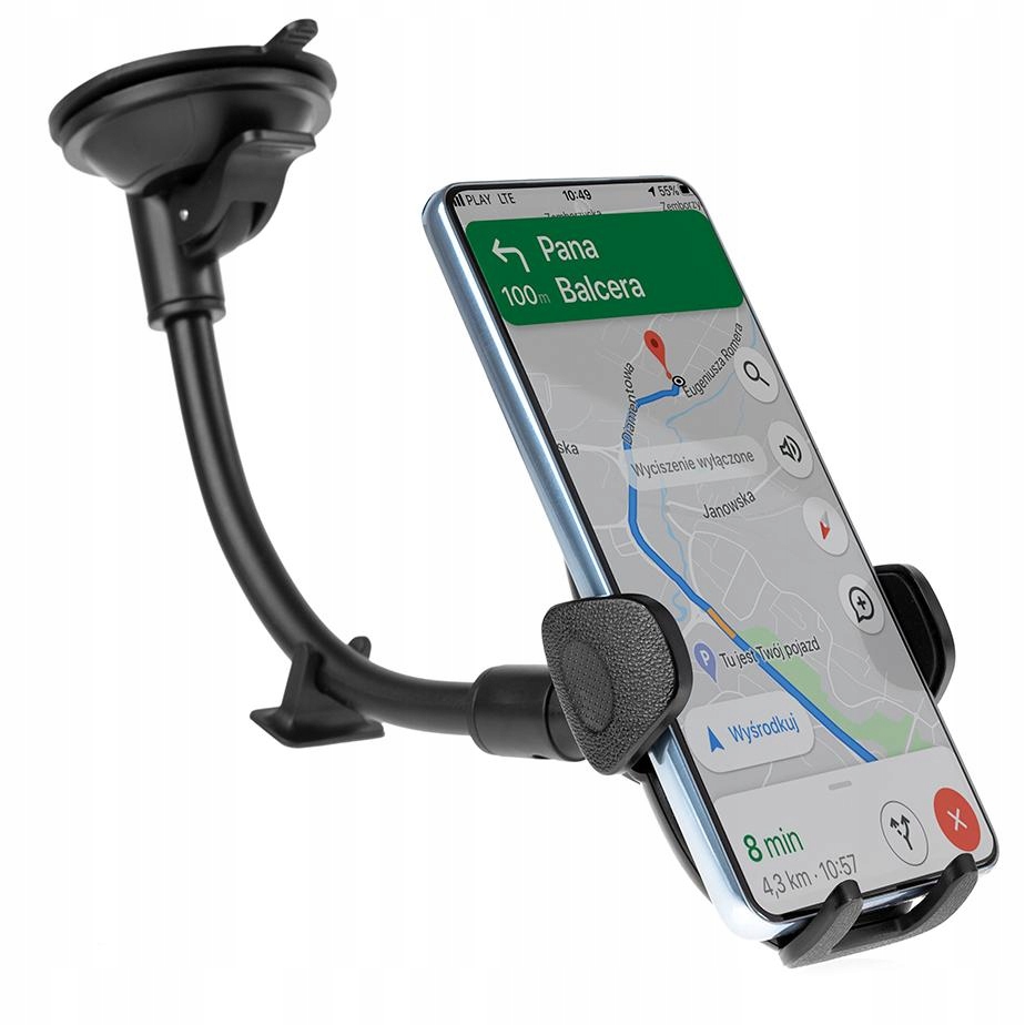 Długi Uchwyt Samochodowy na Telefon na Szybę