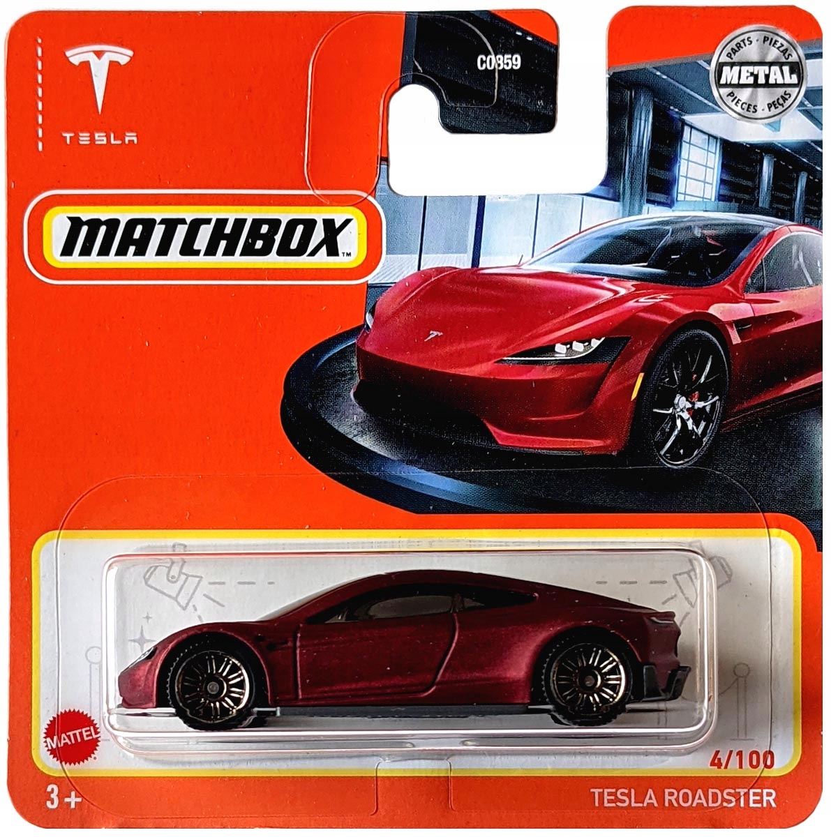 MATCHBOX TESLA ROADSTER 4/100 МЕТАЛЛ