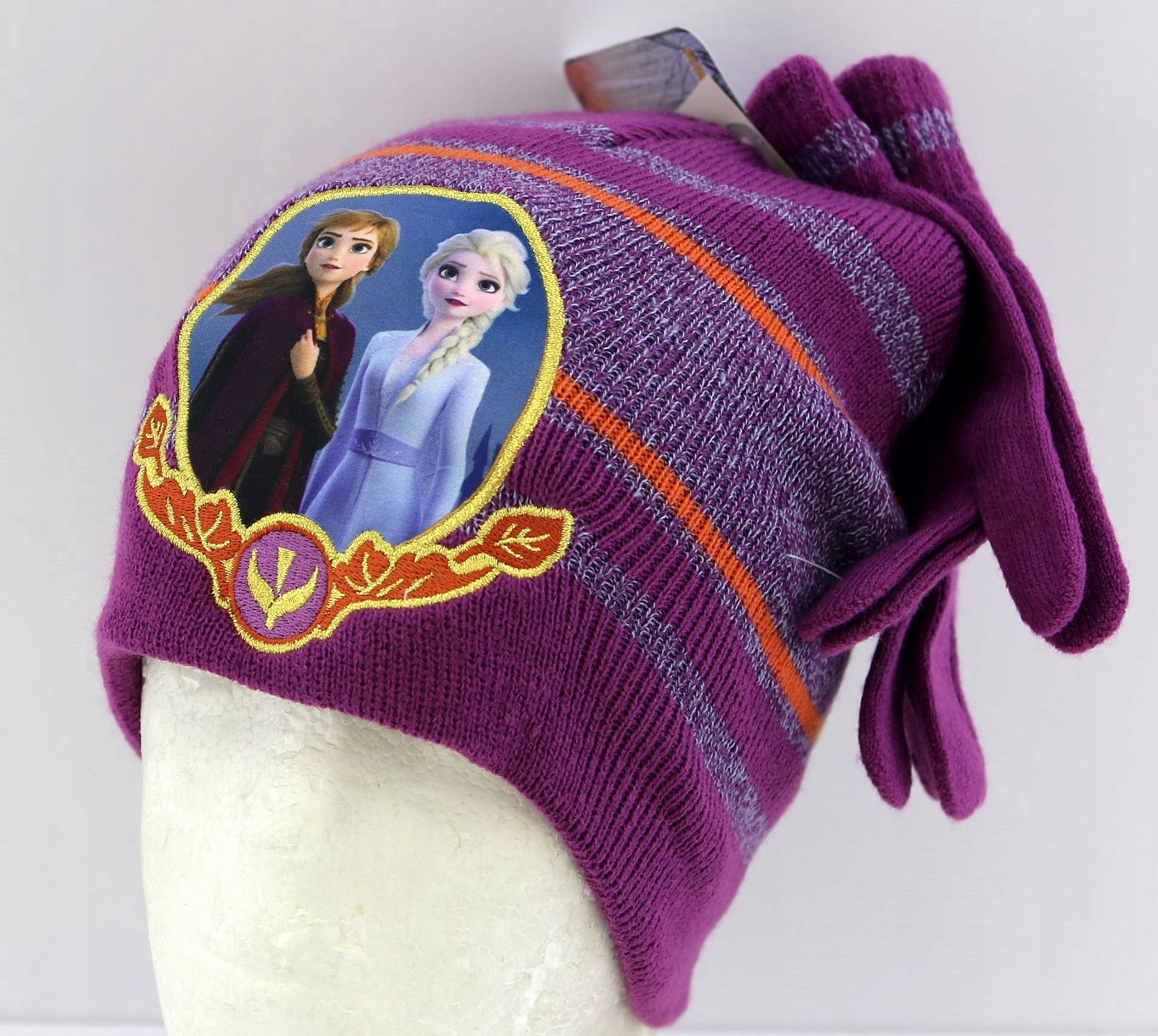 DISNEY Frozen Kraina Lodu Czapka Zimowa Rękawiczki Rozmiar (new) 56 (51 - 56 cm)