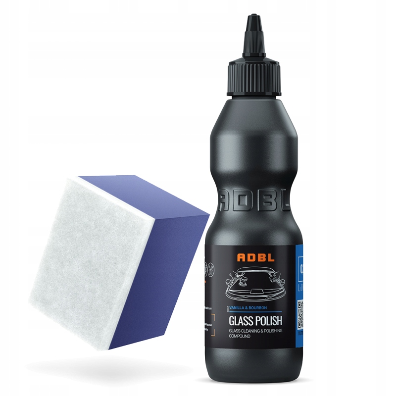 ADBL GLASS POLISH 200ml Zestaw pasta do polerowania szyb szkła Pad filcowy