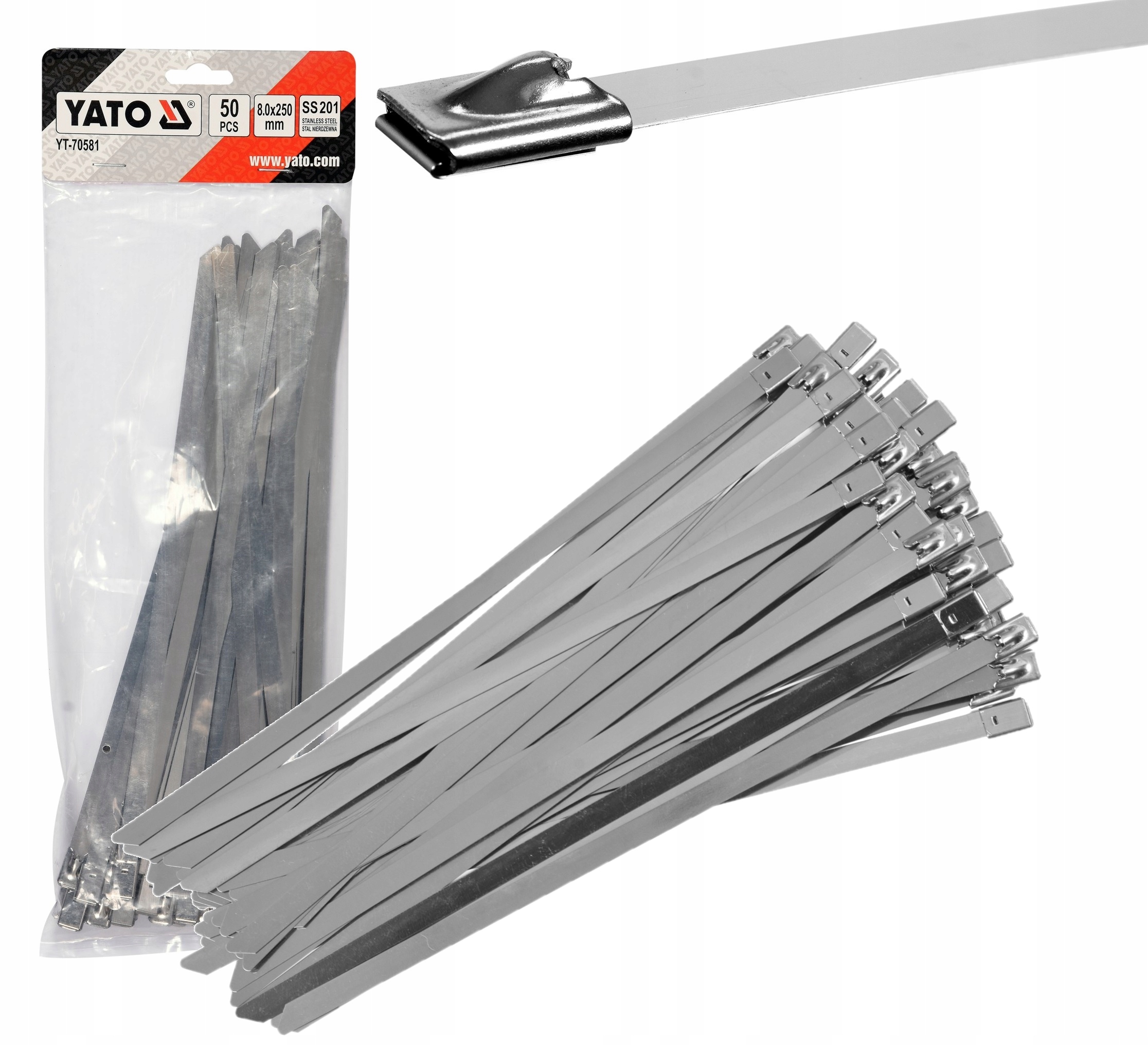 

Trytytki Opaski Metalowe 8x250 Nierdzewka YT-70581