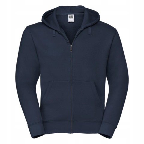 Pánská mikina na zip s kapucí Authentic Russell, tmavě modrá (French Navy), velikost M