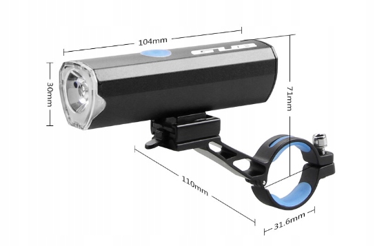 Przednia lampa rowerowa GUB 018 ładowanie USB Marka GUB