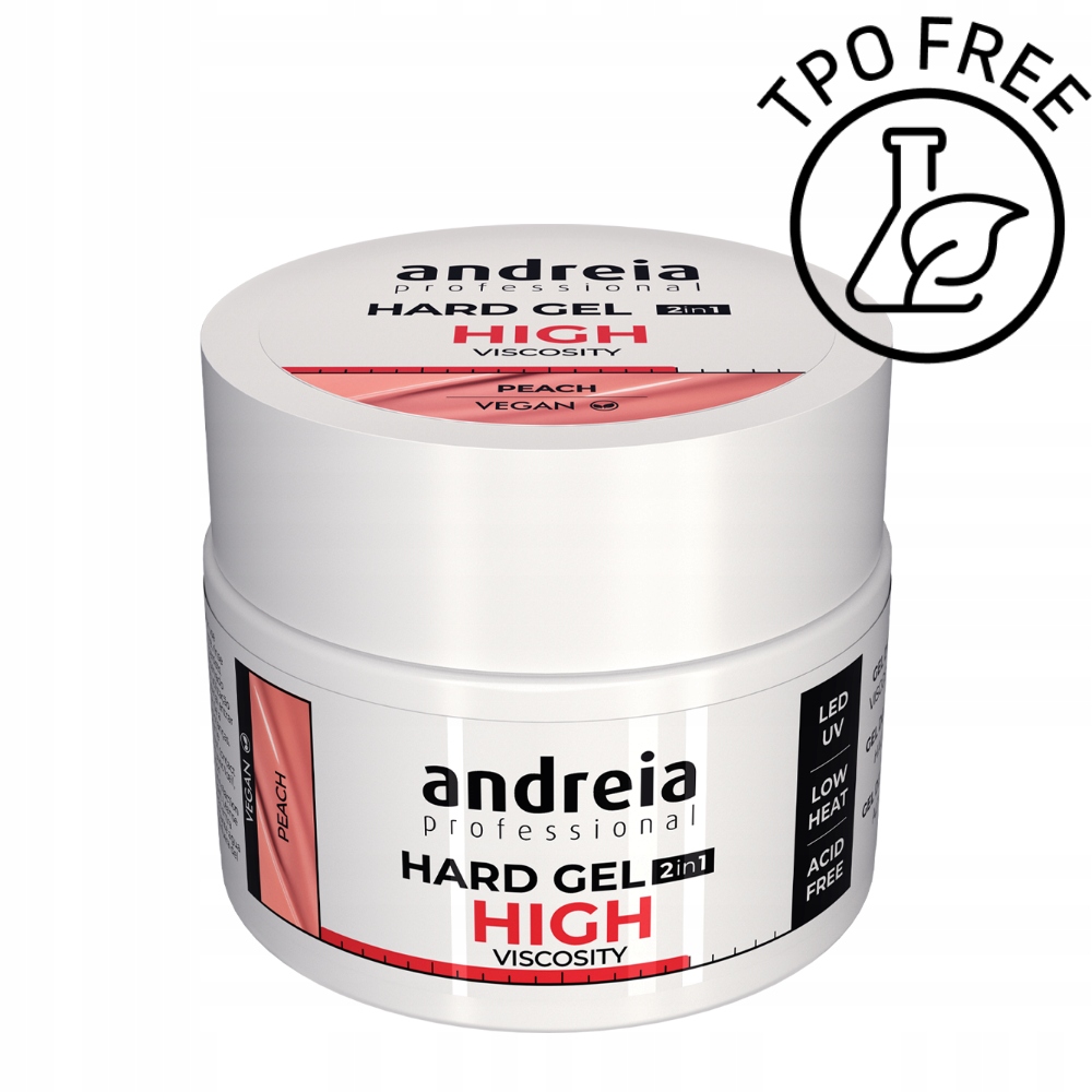 Żel budujący Andreia Hard Gel 2w1 samopoziomujący Peach bez Tpo