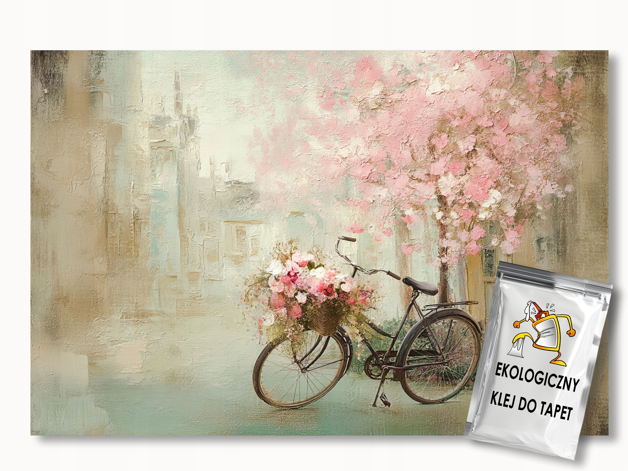 Fototapeta Flizelina Ulice Kolo Květiny Shabby Chic Vintage 350x256 155g