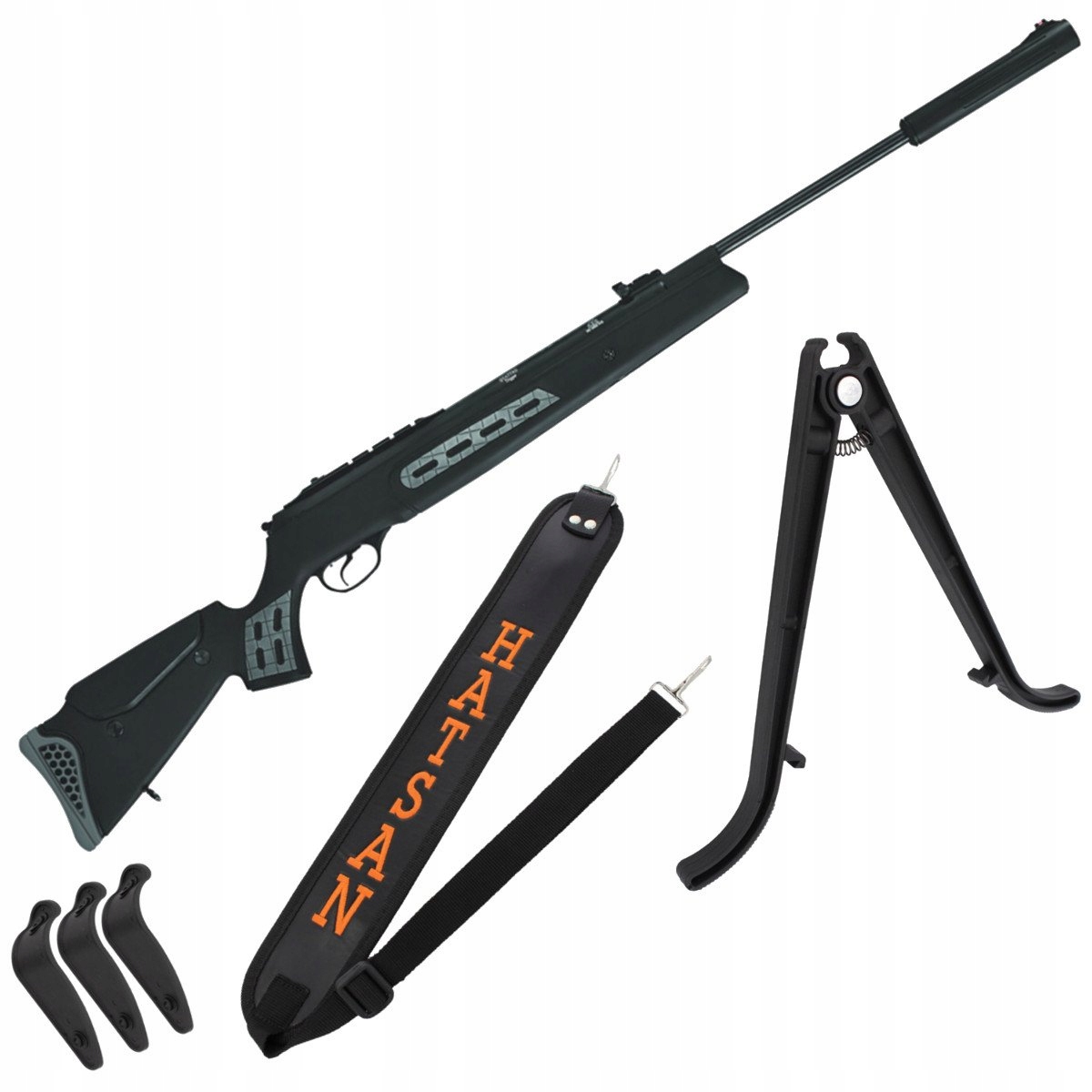 Wiatrówka Hatsan 125 Sniper z tłumikiem 5,5mm +tarcze +pas +dwójnóg