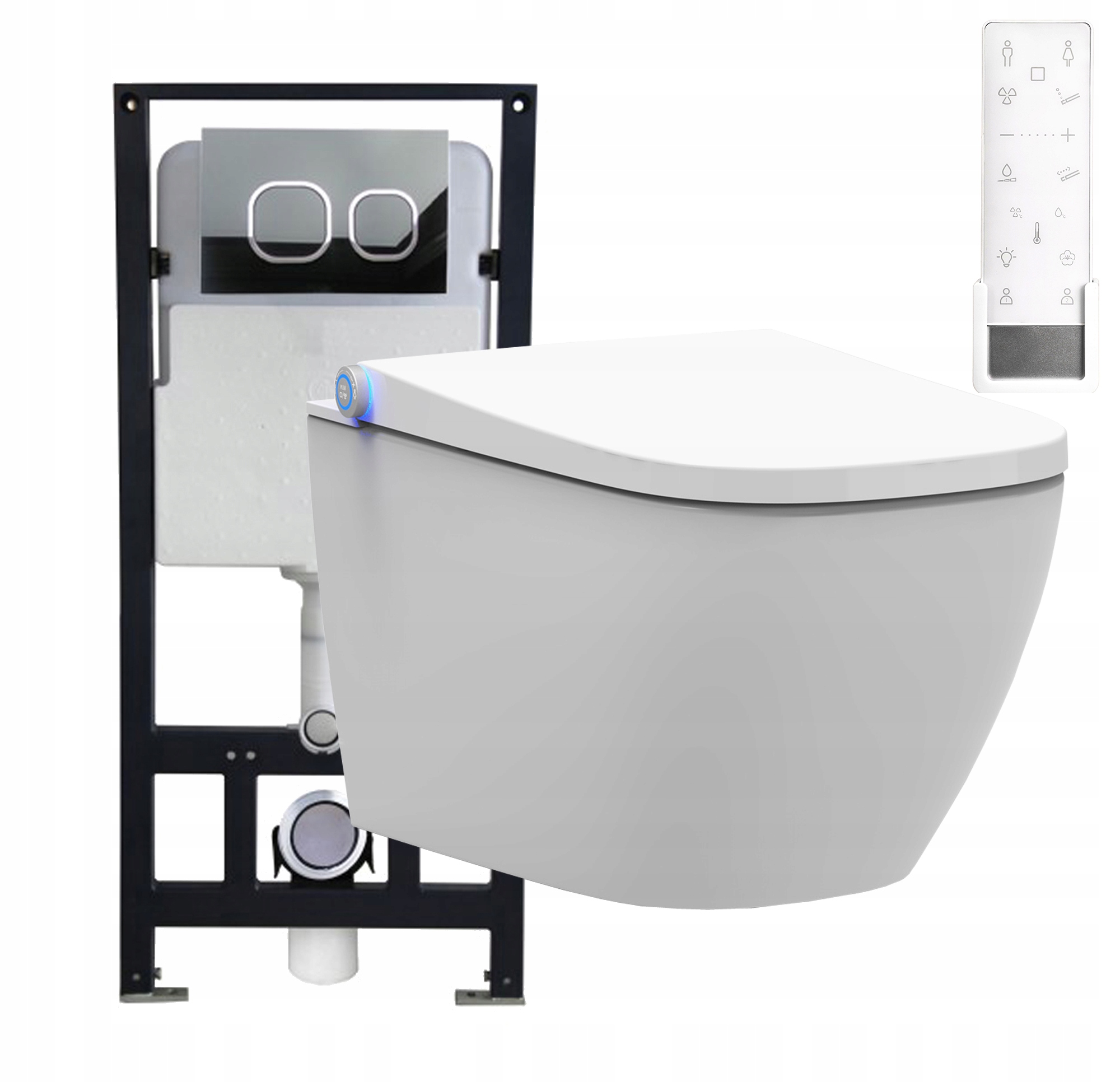 Zestaw Wc Toaleta myjąca PRO+1104 stelaż panel 010 mata